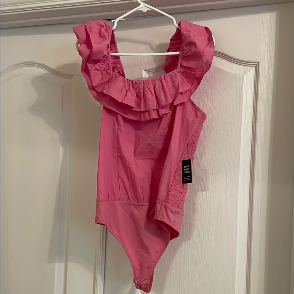 Express pink Ruffled Kids One Piece - Picture 2 of 5